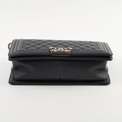 Chanel Old Medium Caviar Boy Black Series 20