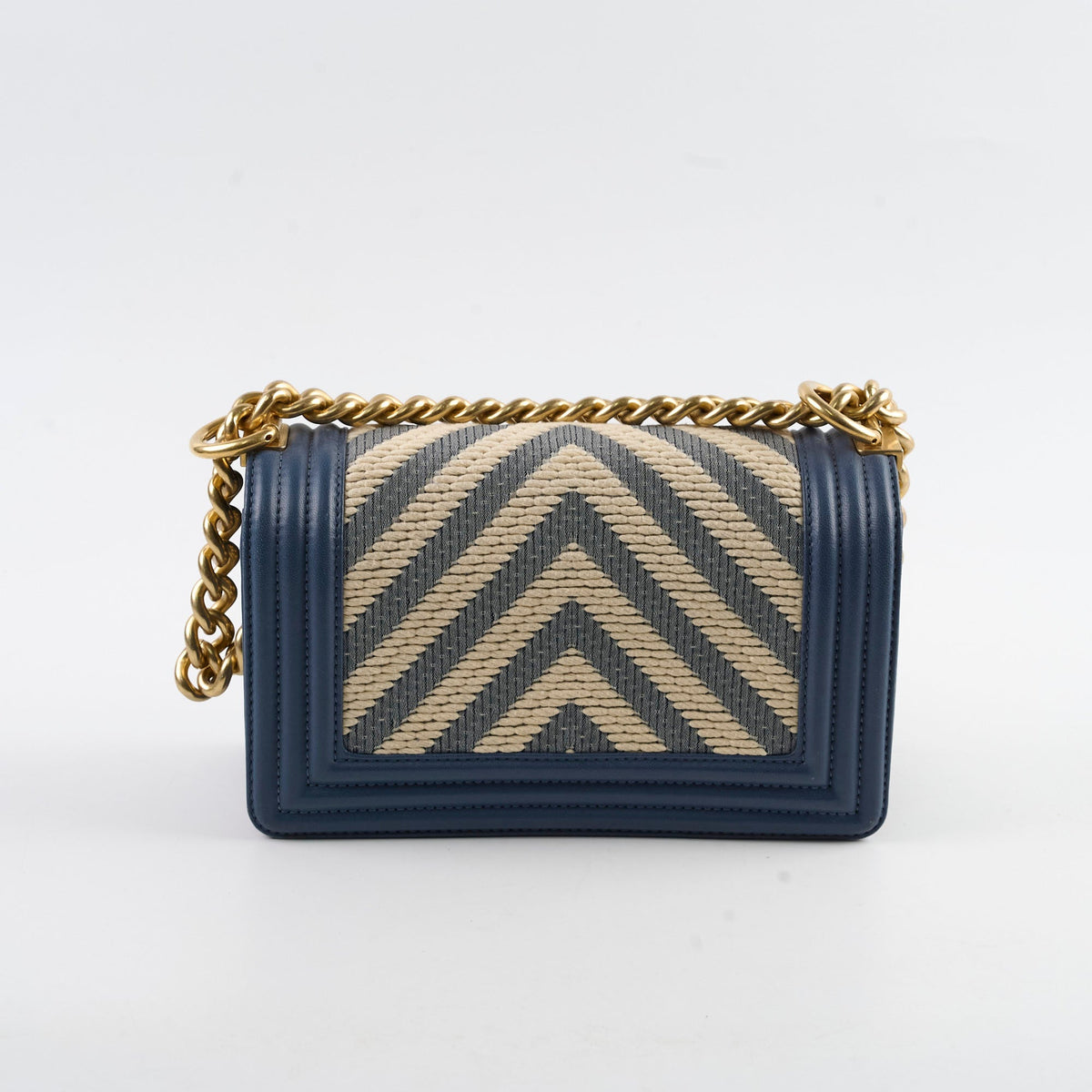 Chanel Boy Small Blue / Woven