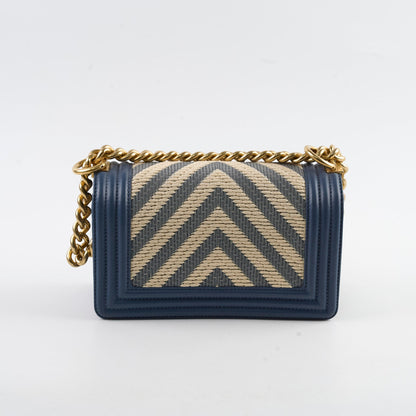Chanel Boy Small Blue / Woven
