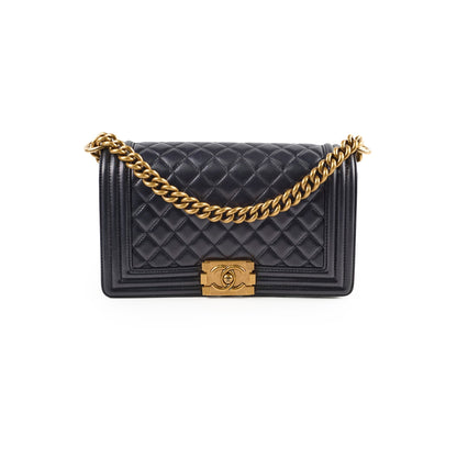 Chanel Boy Old Medium Lambskin Black