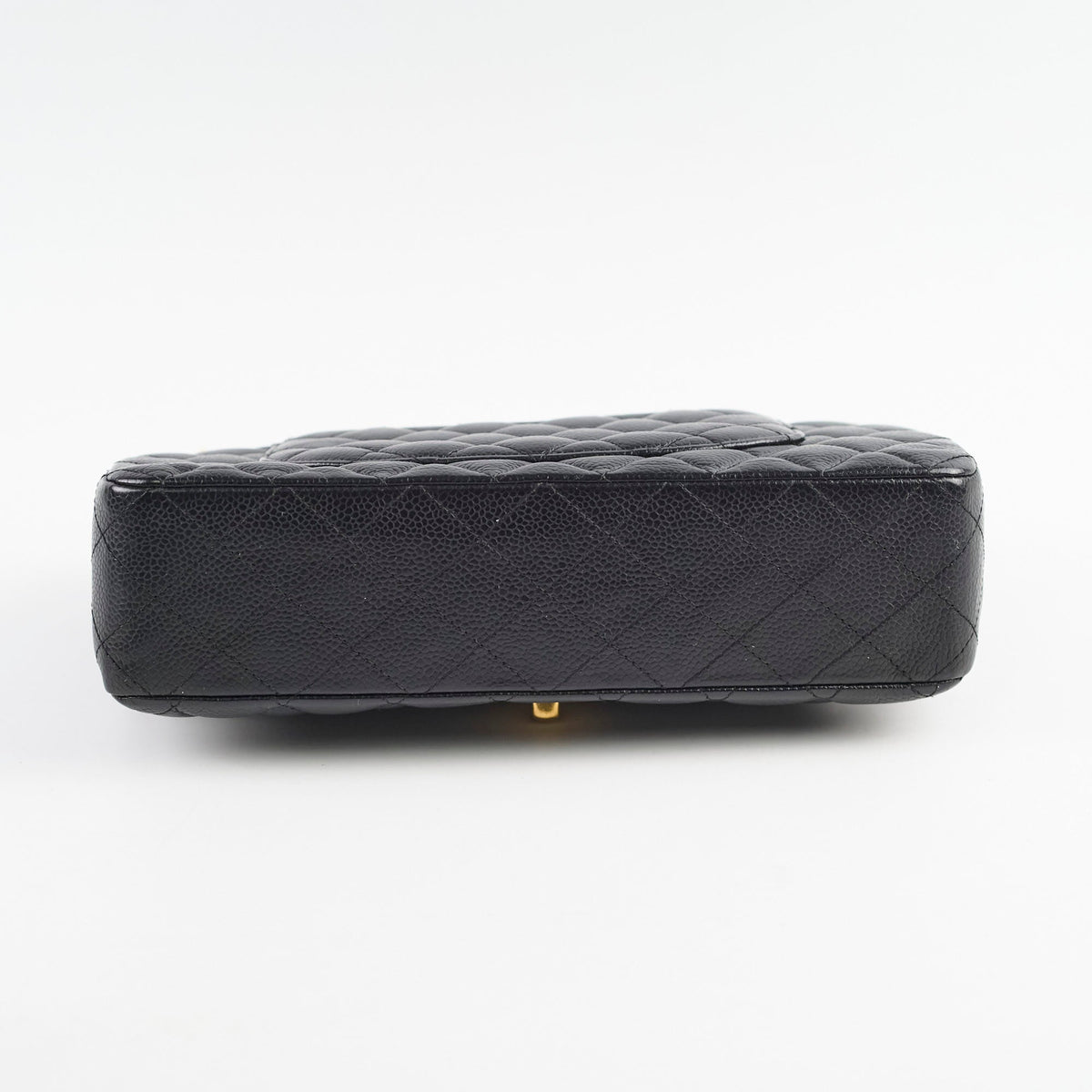 Chanel Medium/Large Caviar Classic Double Flap GHW Black