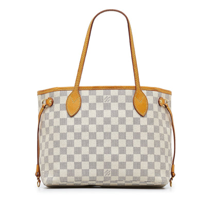 LOUIS VUITTON Damier Azur Neverfull PM Tote Bag