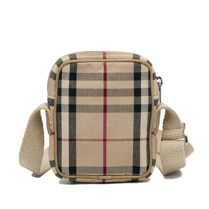 Burberry Crossbody Bag Brown Candy Check Canvas