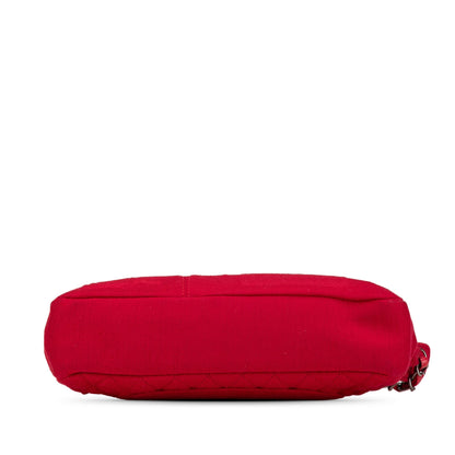 Red Chanel Quilted Jersey Hawaii Crossbody