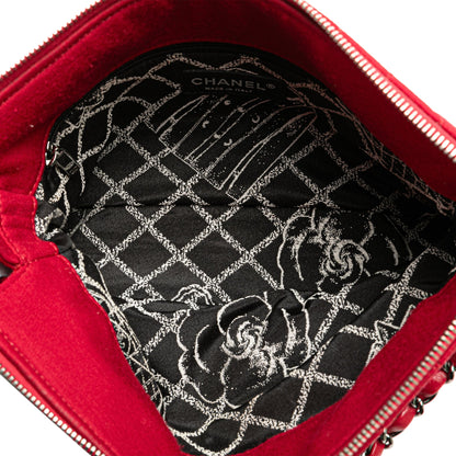 Red Chanel Quilted Jersey Hawaii Crossbody