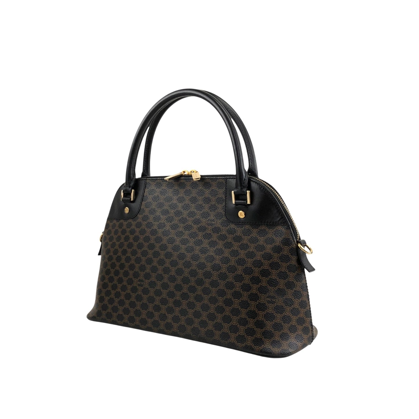 CELINE Macadam Two-way Handbag Shoulder bag Black Vintage zmn3dz