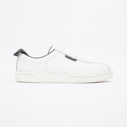 Chanel CC Logo Lace Up White   Black Leather EU 41.5 UK 8.5