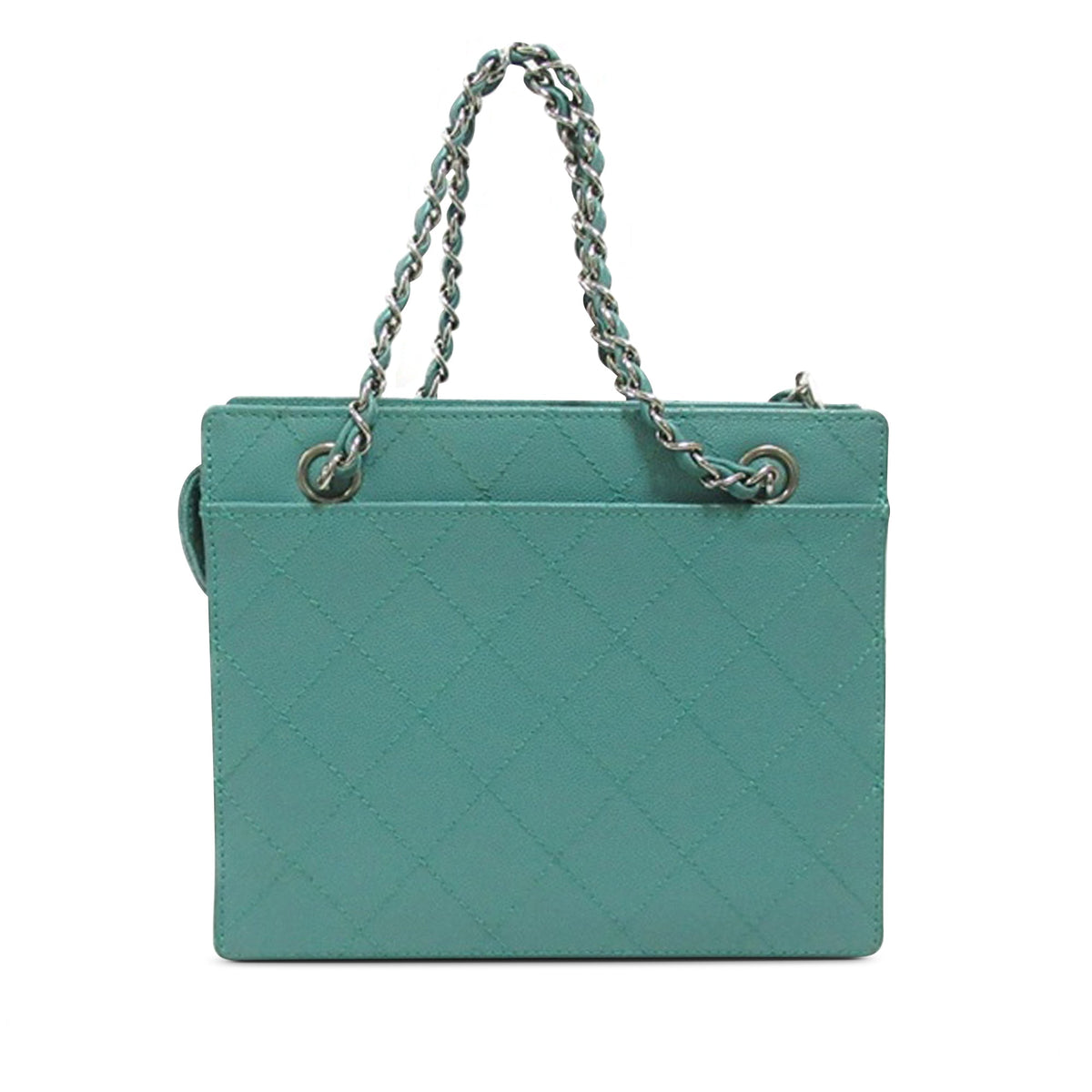 CHANEL CC Quilted Caviar Chain Handbag