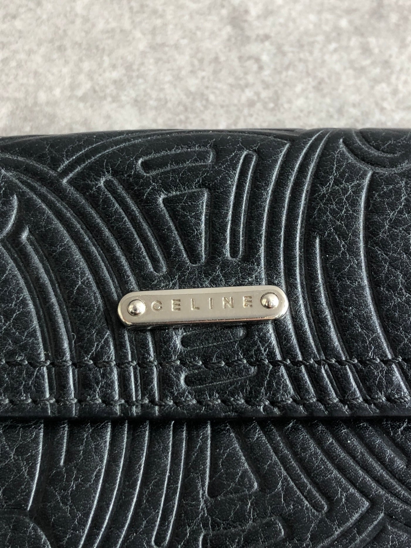 CELINE  Folded Wallet Black Vintage rd5jjk
