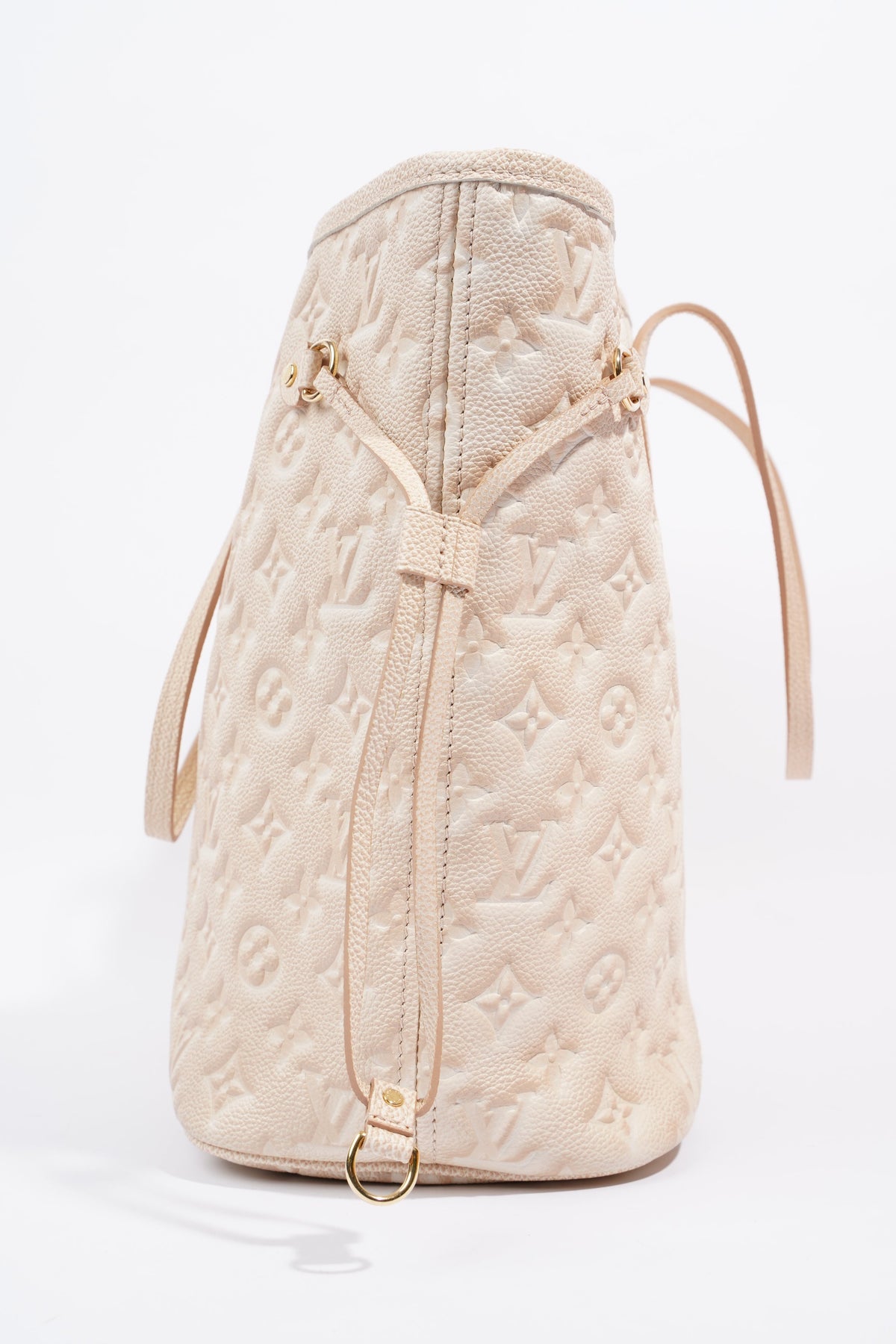 Louis Vuitton Neverfull MM Pale Beige Monogram Empreinte Leather