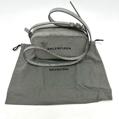 BALENCIAGA Shoulder Bag 552372 leather Silver logo Everyday camera bag Women