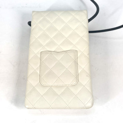 CHANEL Shoulder Bag leather white Cambon line CC COCO Mark Women Used