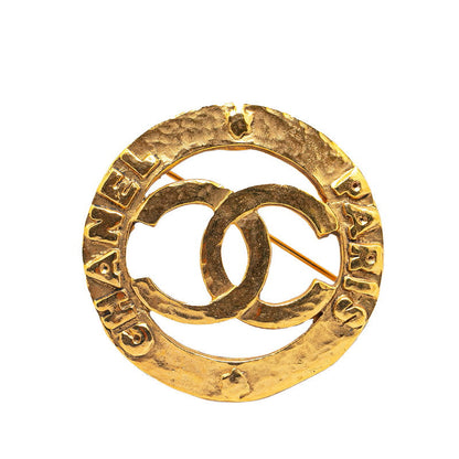 Chanel CC Logo Brooch Metal Brooch in Excellent condition