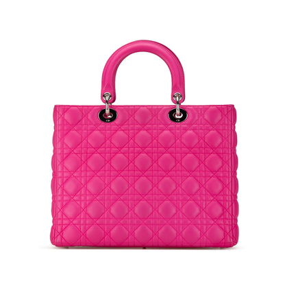 Large Lambskin Cannage Lady Dior