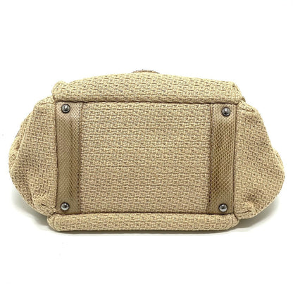 CHANEL Shoulder Bag A31490 canvas beige CC COCO Mark Chain Women Used