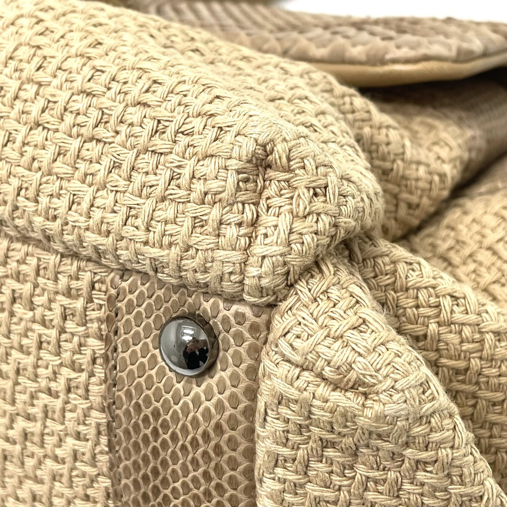 CHANEL Shoulder Bag A31490 canvas beige CC COCO Mark Chain Women Used