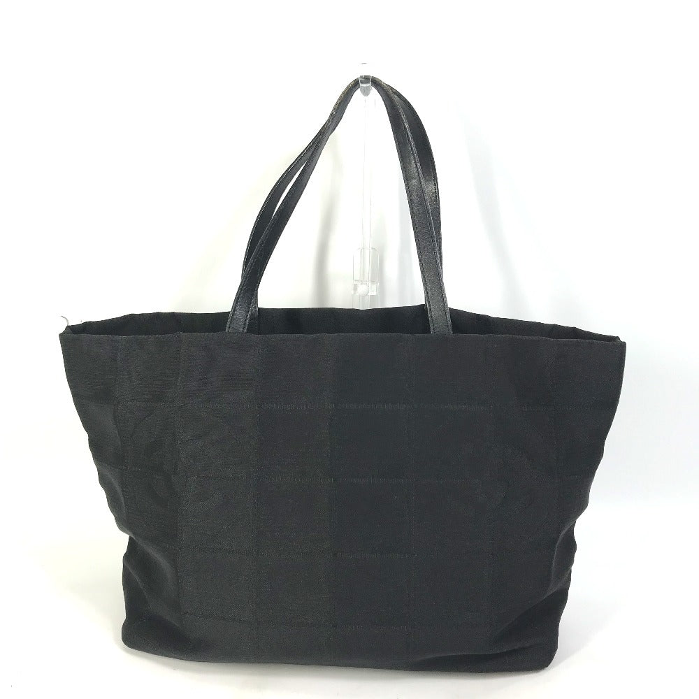 CHANEL Tote Bag A15991 Nylon / leather black CC COCO Mark New Travel Line MM Women Used