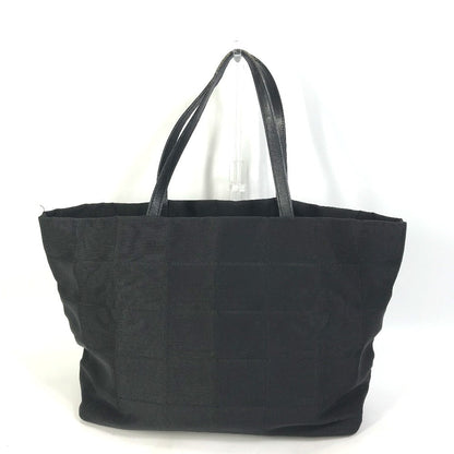 CHANEL Tote Bag A15991 Nylon / leather black CC COCO Mark New Travel Line MM Women Used