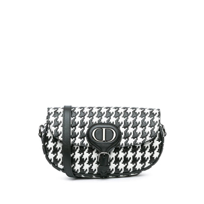 Embossed Calfskin Houndstooth Bobby East West Crossbody