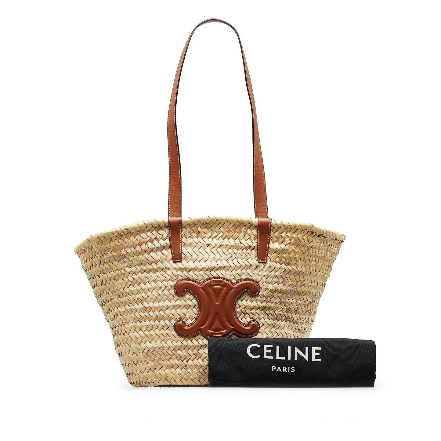 Celine Triomphe Raffia Panier Tote Tote Bag