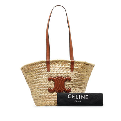 Celine Triomphe Raffia Panier Tote Tote Bag