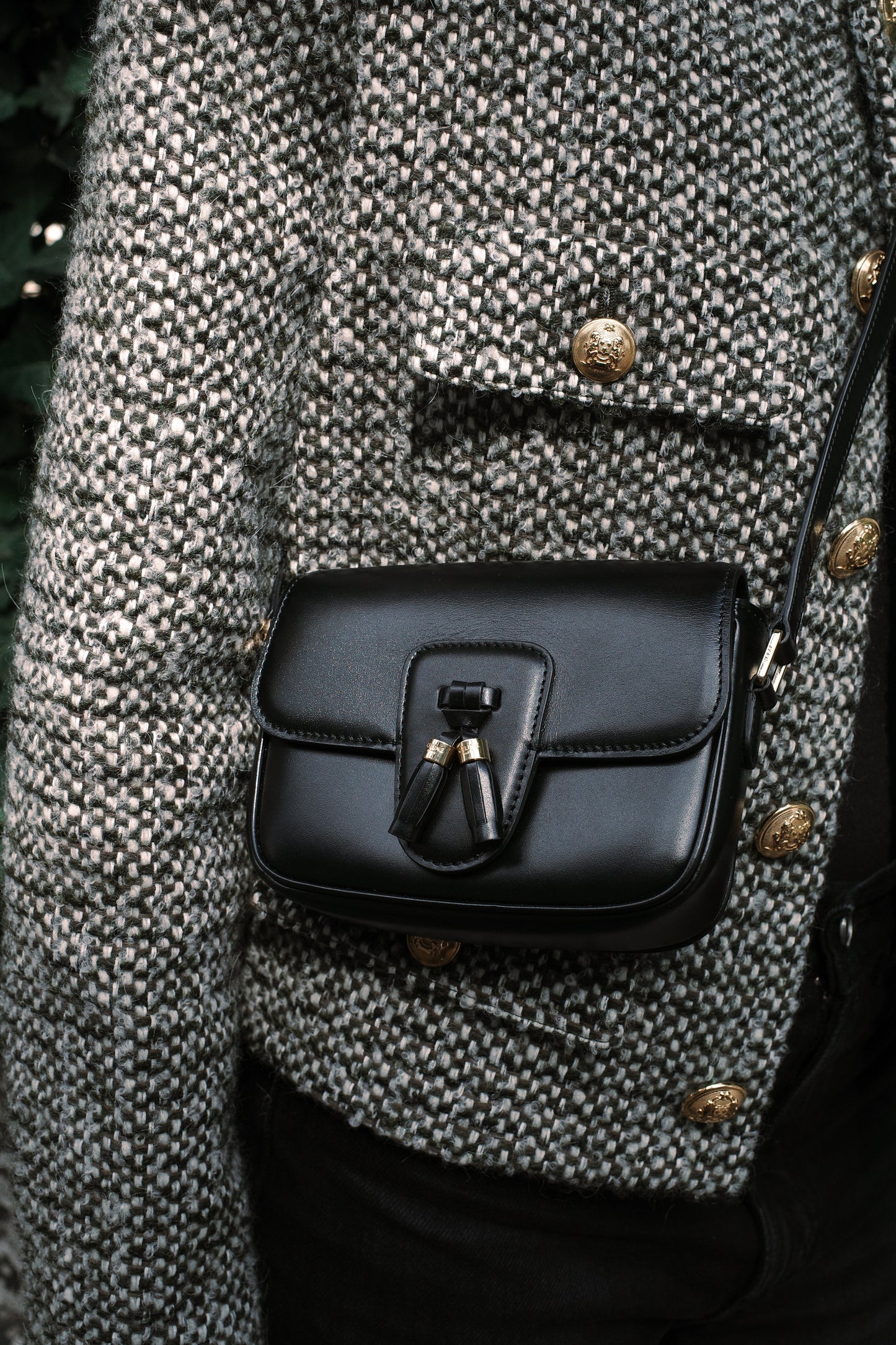 CELINE Teen Tassel Bag Black