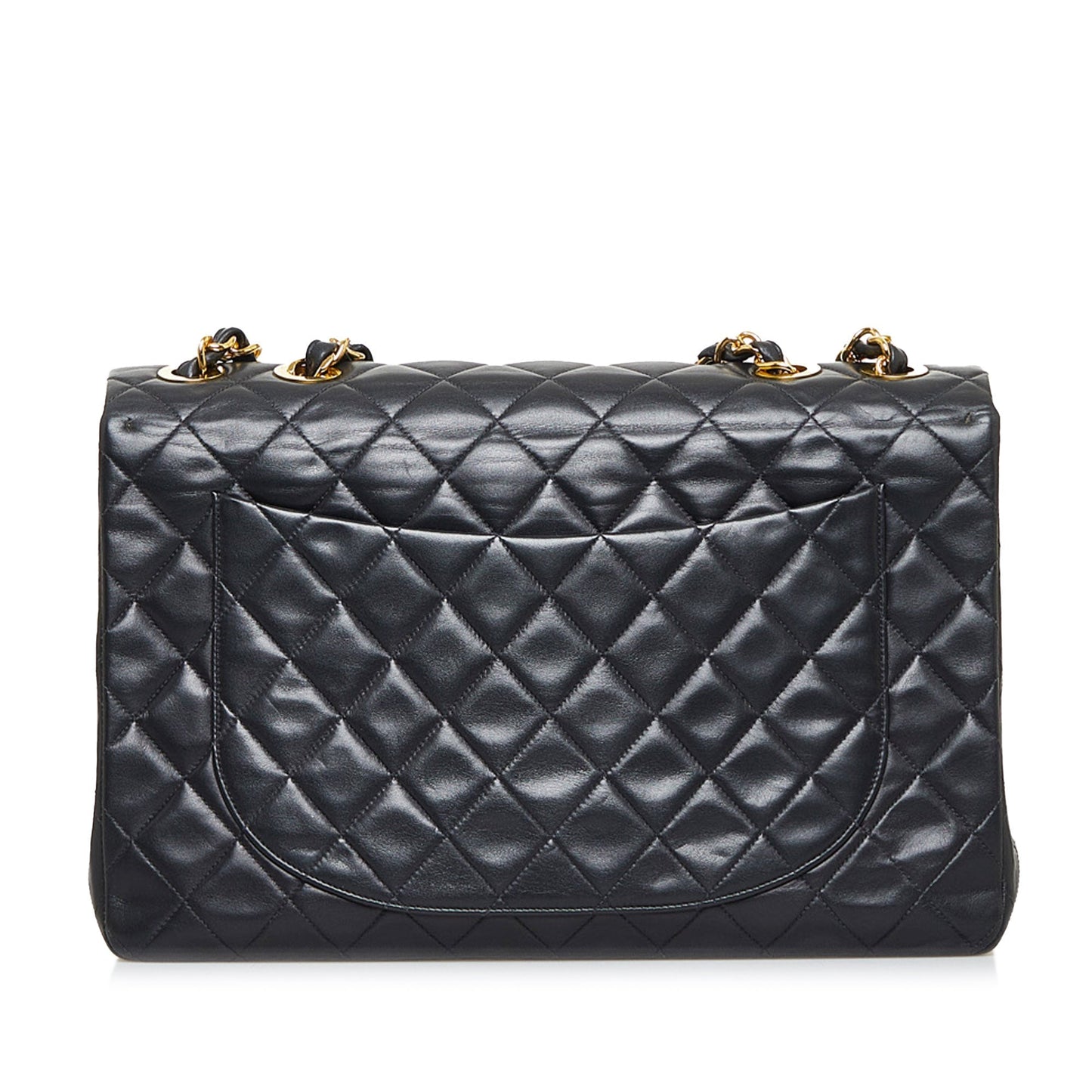 CHANEL Maxi Classic Lambskin Single Flap Shoulder Bag