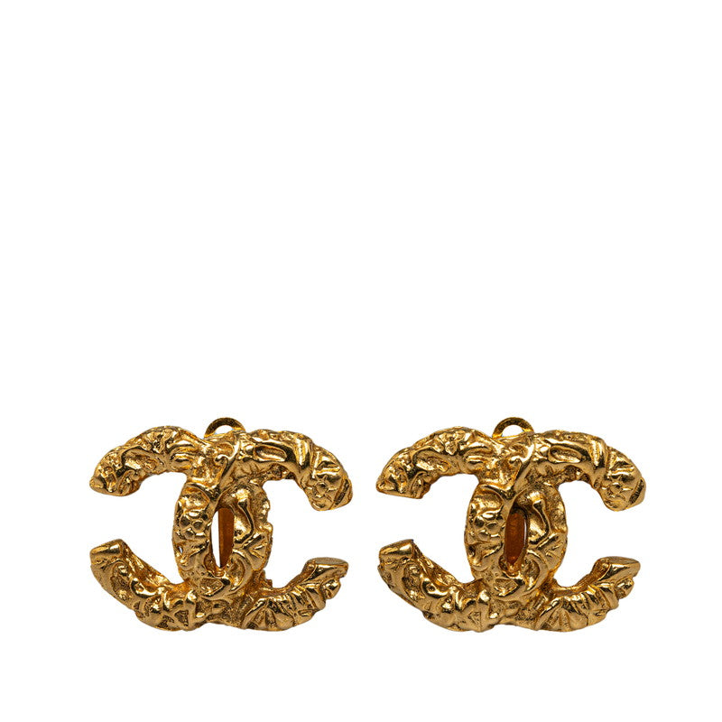 Chanel CC Logo Clip On Earrings Metal Earrings in Excellent condition