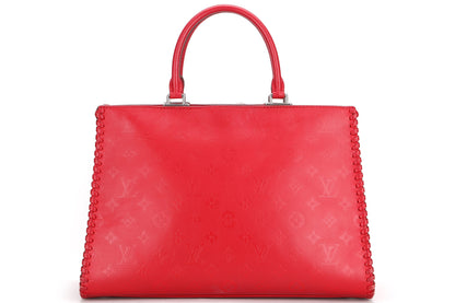 LOUIS VUITTON M54146 VERY ZIPPED 2 WAY TOTE BAG (DR2167) 34.5CM RUBY LEATHER SILVER HARDWARE, WITH KEYS, LOCK, STRAP, DUST COVER & BOX