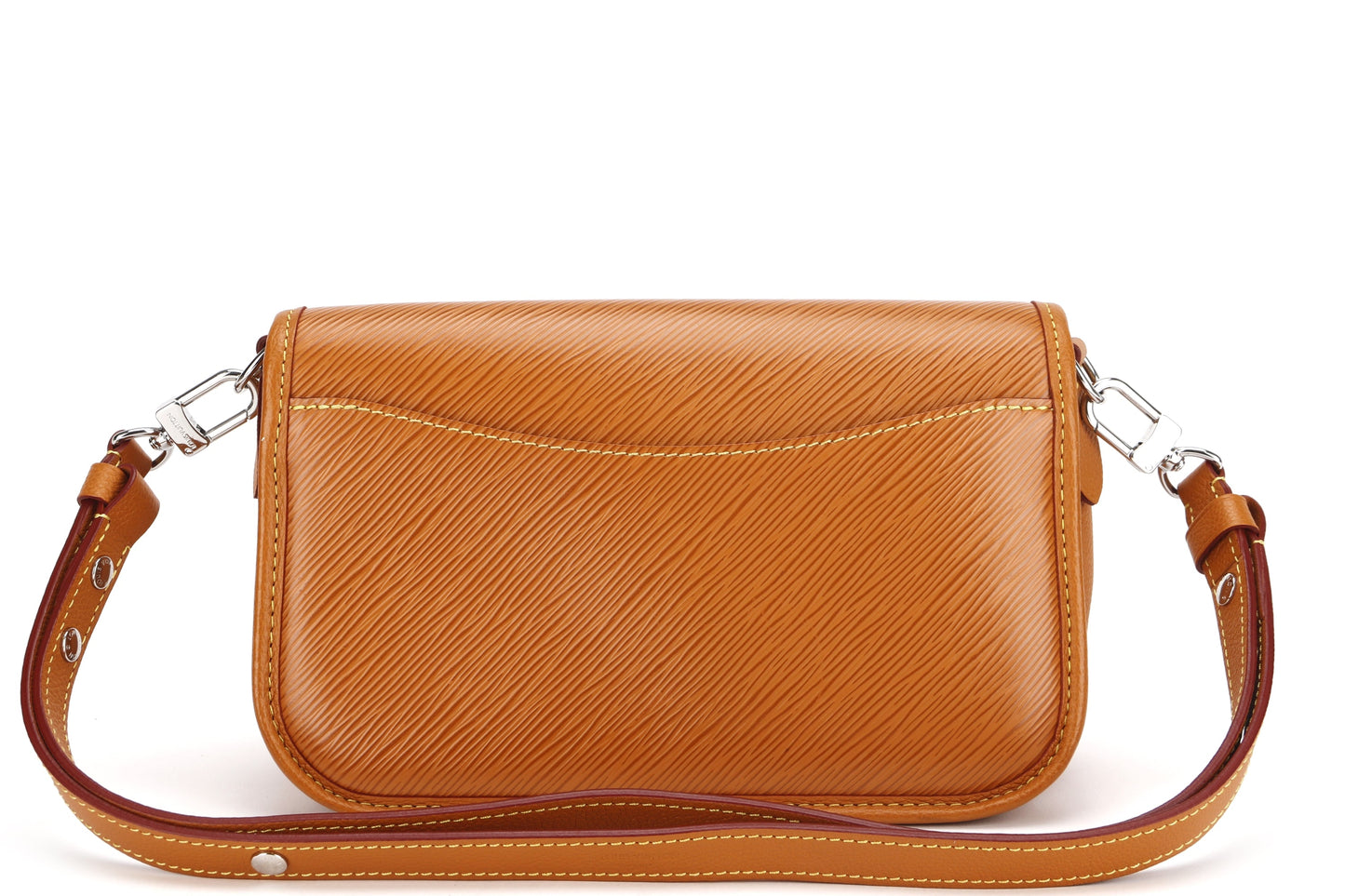LOUIS VUITTON M59459 BUCI CROSSBODY SMALL GOLD MIEL EPI LEATHER SILVER HARDWARE, WITH STRAP & DUST COVER
