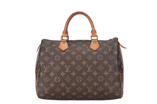 LOUIS VUITTON SPEEDY 30 (M41526) MONOGRAM CANVAS GOLD HARDWARE, NO DUST COVER
