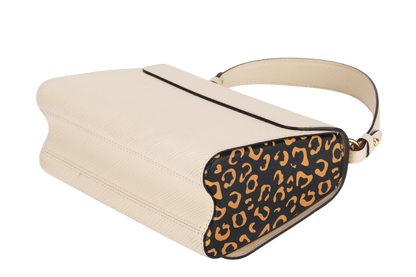 LOUIS VUITTON M53928 TWIST MM SIZE BEIGE JUNGLE PRINT EPI LEATHER GOLD HARDWARE WITH CHAIN