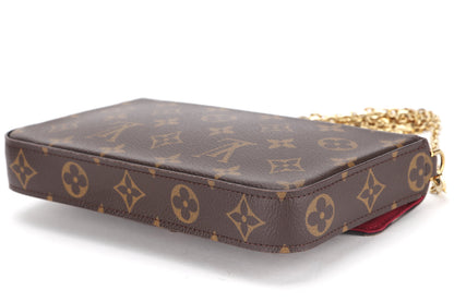 LOUIS VUITTON M61276 POCHETTE FELICIE CHAIN BAG (MI3250) MONOGRAM CANVAS GOLD HARDWARE, WITH CHAIN STRAP, INNER POUCH, INNER CARD POUCH, DUST COVER & BOX