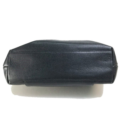CHANEL Shoulder Bag Caviar skin black COCO Mark Coco ball Women Used