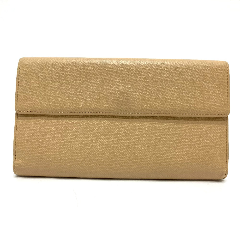 CHANEL Long Wallet Purse A20905 leather beige CC COCO Mark W Hook Wallet