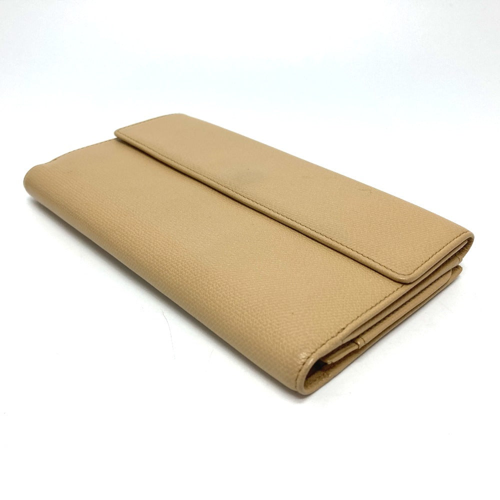 CHANEL Long Wallet Purse A20905 leather beige CC COCO Mark W Hook Wallet