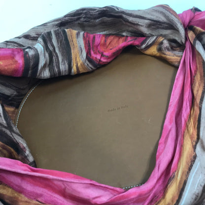 CELINE Shoulder Bag Silk / leather pink Scarf Bag Women Used