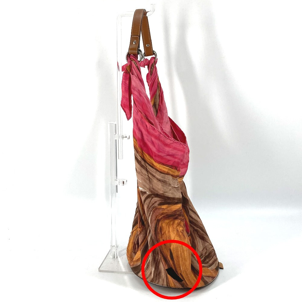 CELINE Shoulder Bag Silk / leather pink Scarf Bag Women Used
