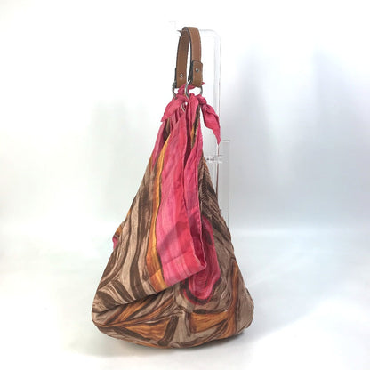 CELINE Shoulder Bag Silk / leather pink Scarf Bag Women Used