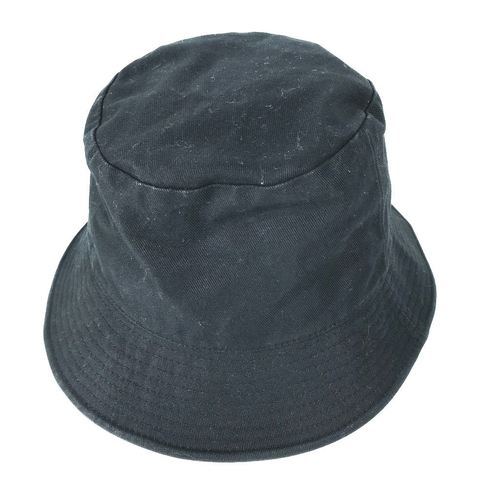 CELINE hat AU5B968P cotton black Hat Hat Bucket Hat Bob Hat logo mens L Secondhand