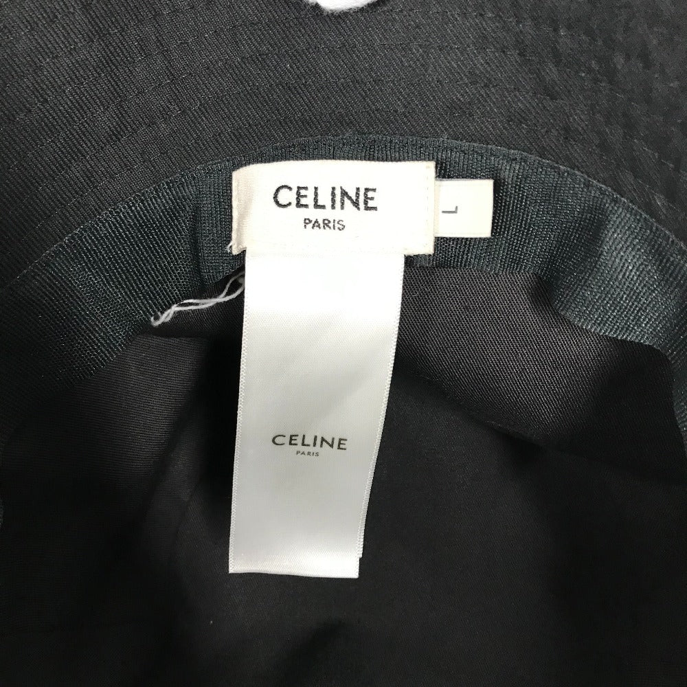 CELINE hat AU5B968P cotton black Hat Hat Bucket Hat Bob Hat logo mens L Secondhand