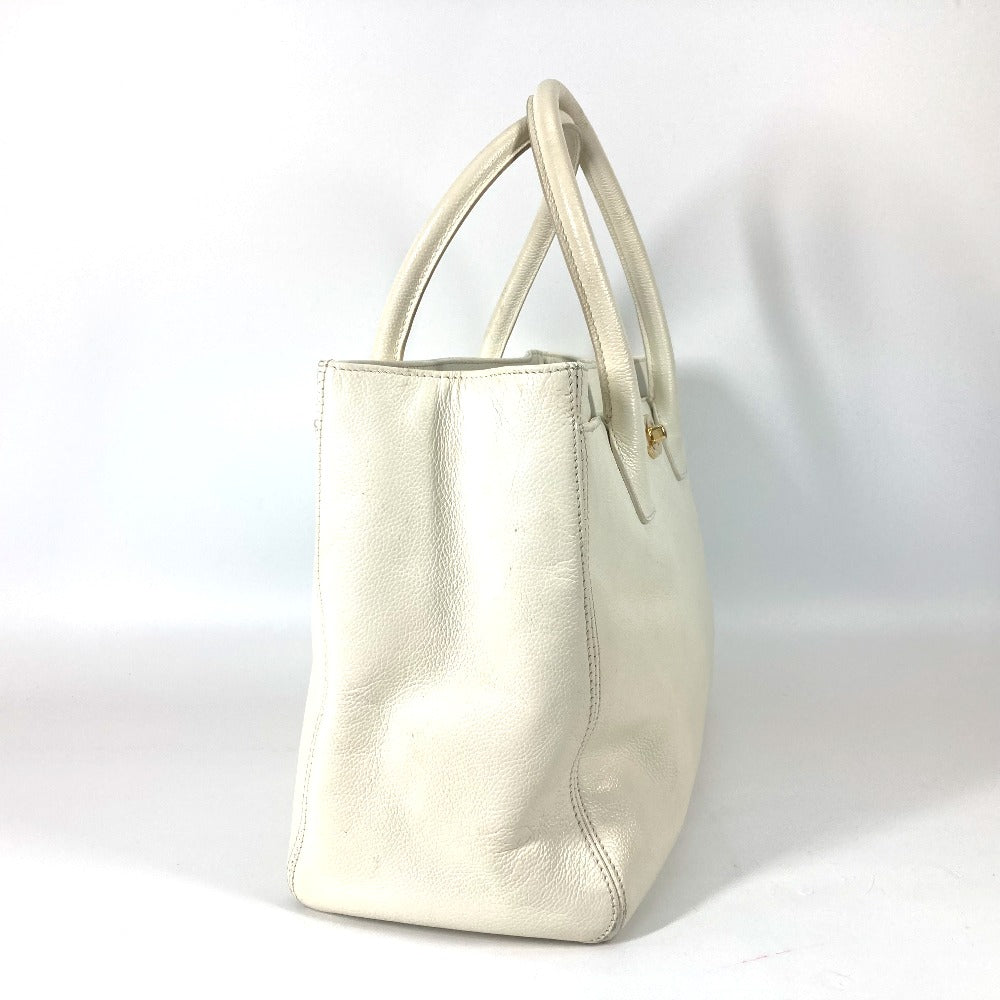 CHANEL Tote Bag Caviar skin White type Executive Tote Women Used