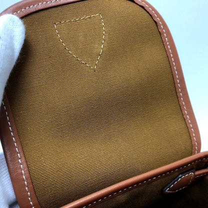 CELINE Backpack PVC / Leather White x brown Triomphe minifolco Women Used