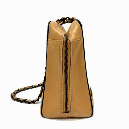 CHANEL Shoulder Bag Calf leather Brown COCO Mark Women Used