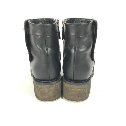 CHANEL boots G31204 leather black Turn lock Women 35 Used
