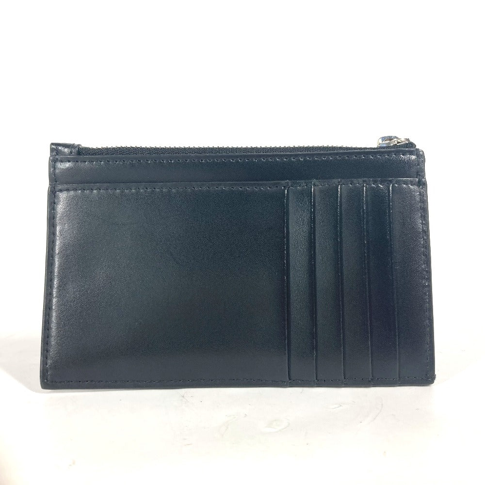 BALENCIAGA Coin case 664044 leather black logo coin card holder mens