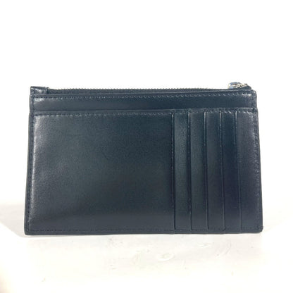 BALENCIAGA Coin case 664044 leather black logo coin card holder mens