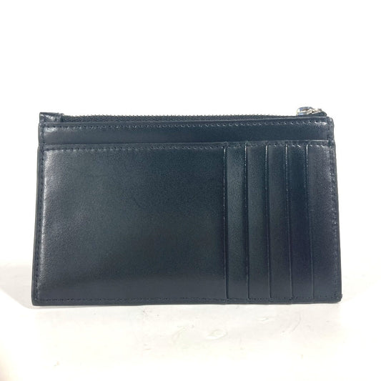 BALENCIAGA Coin case 664044 leather black logo coin card holder mens