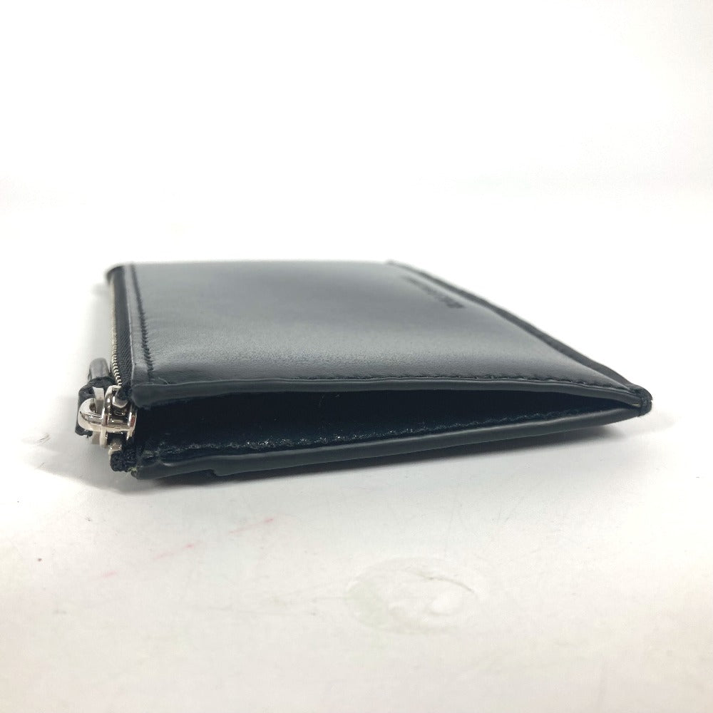 BALENCIAGA Coin case 664044 leather black logo coin card holder mens