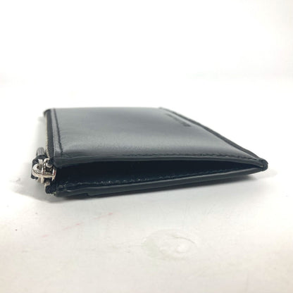 BALENCIAGA Coin case 664044 leather black logo coin card holder mens